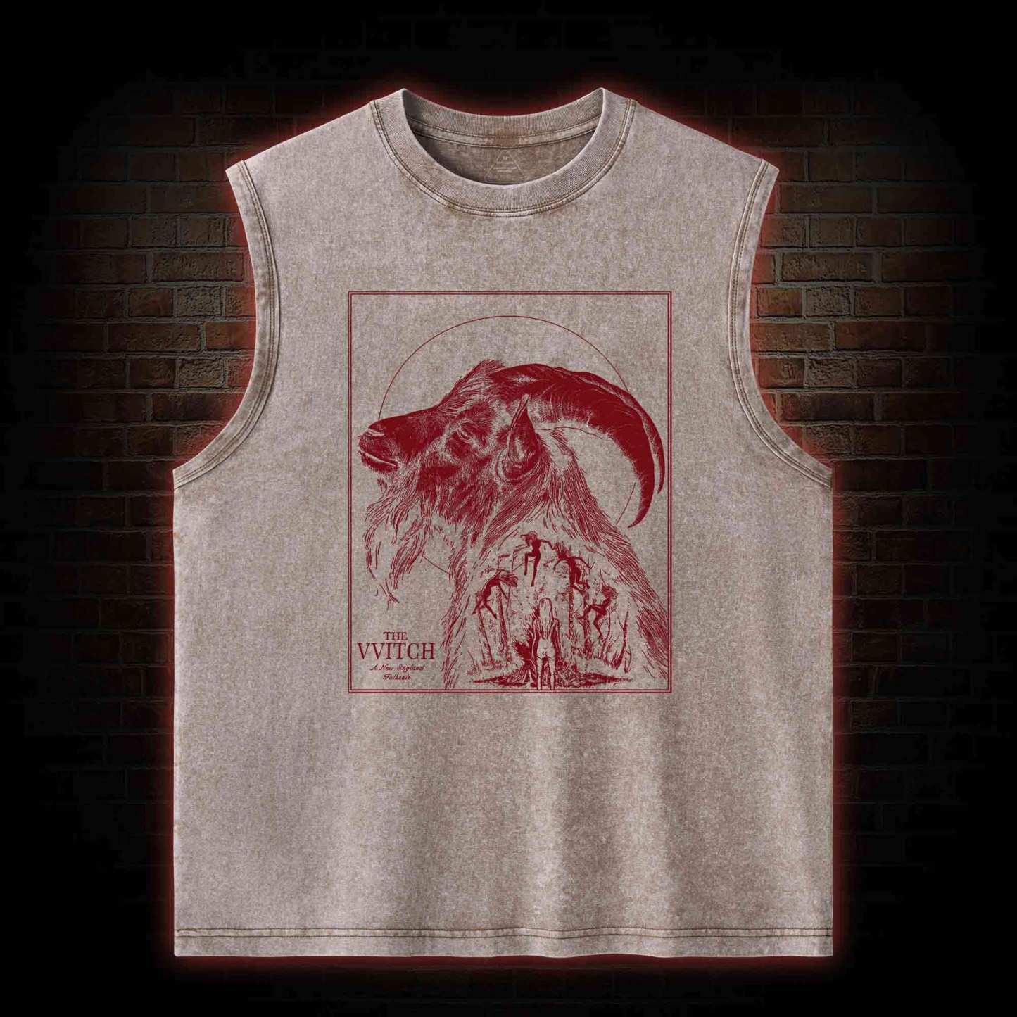 The Witch Vvitch Inspired Black Phillip Washed Tank Top