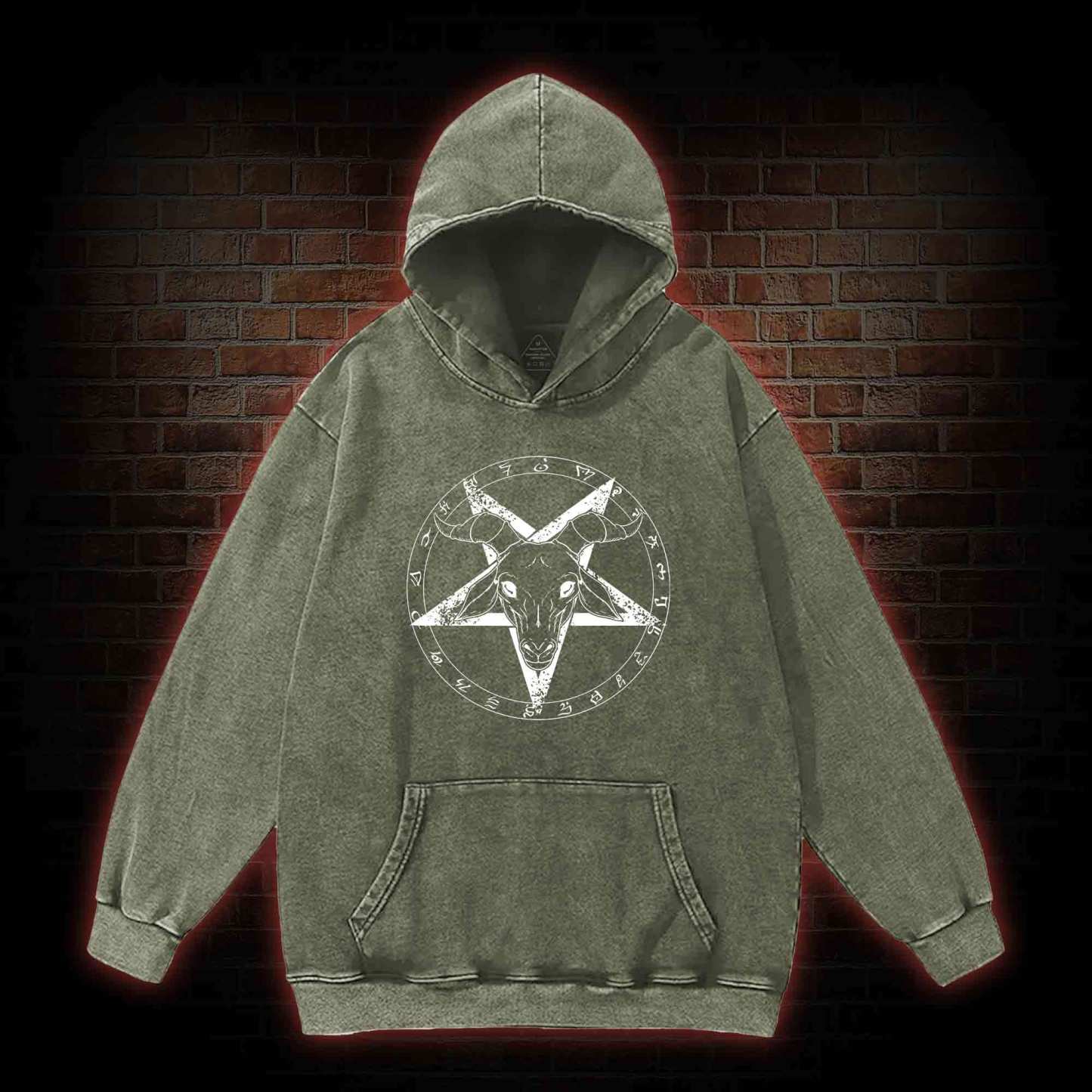 Hail Satan Washed Hoodie