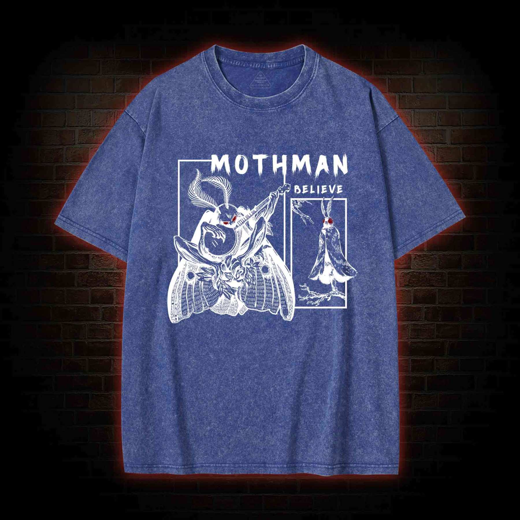 Believe Mothman Washed T-shirt