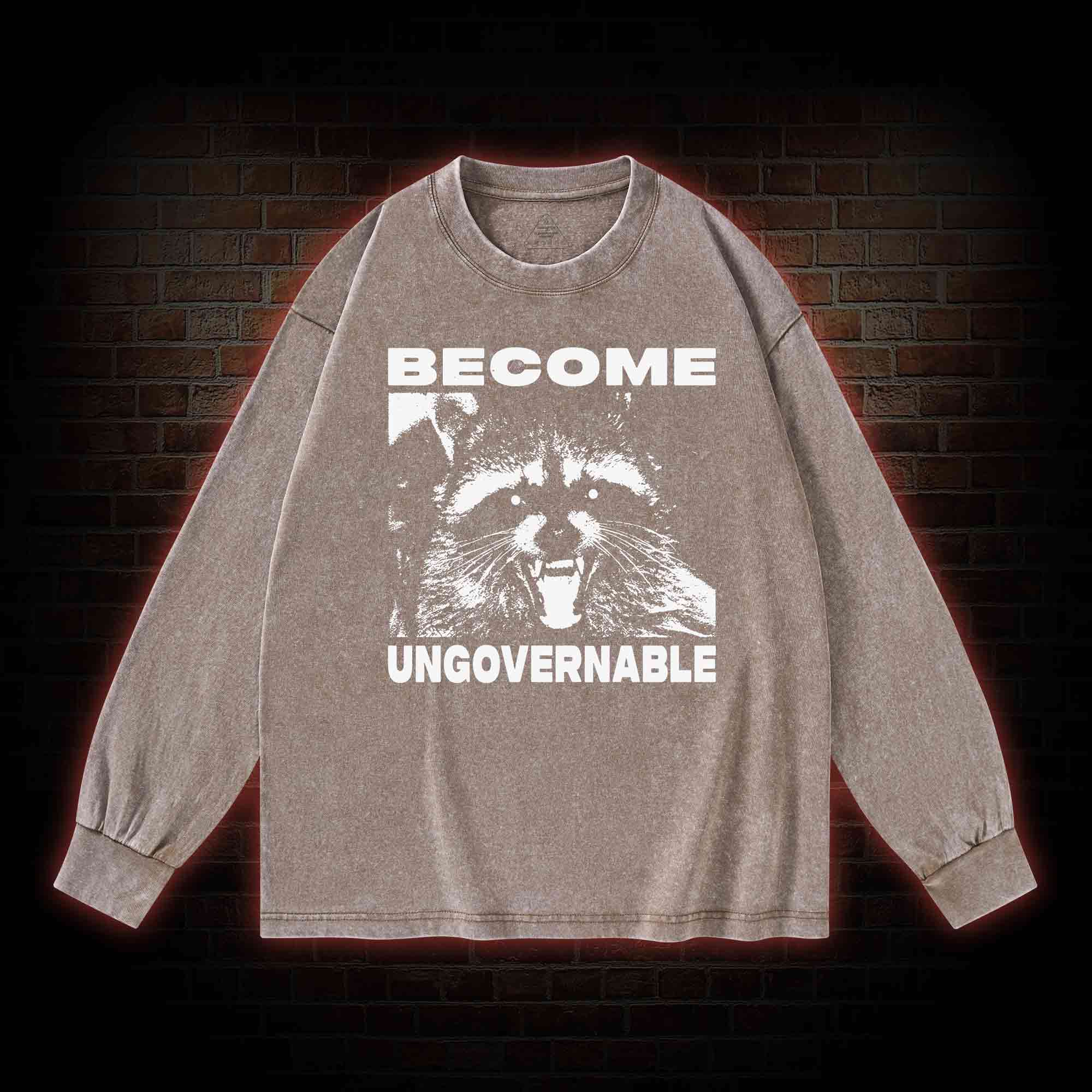 Become Ungovernable Washed Long-Sleeve T-shirt