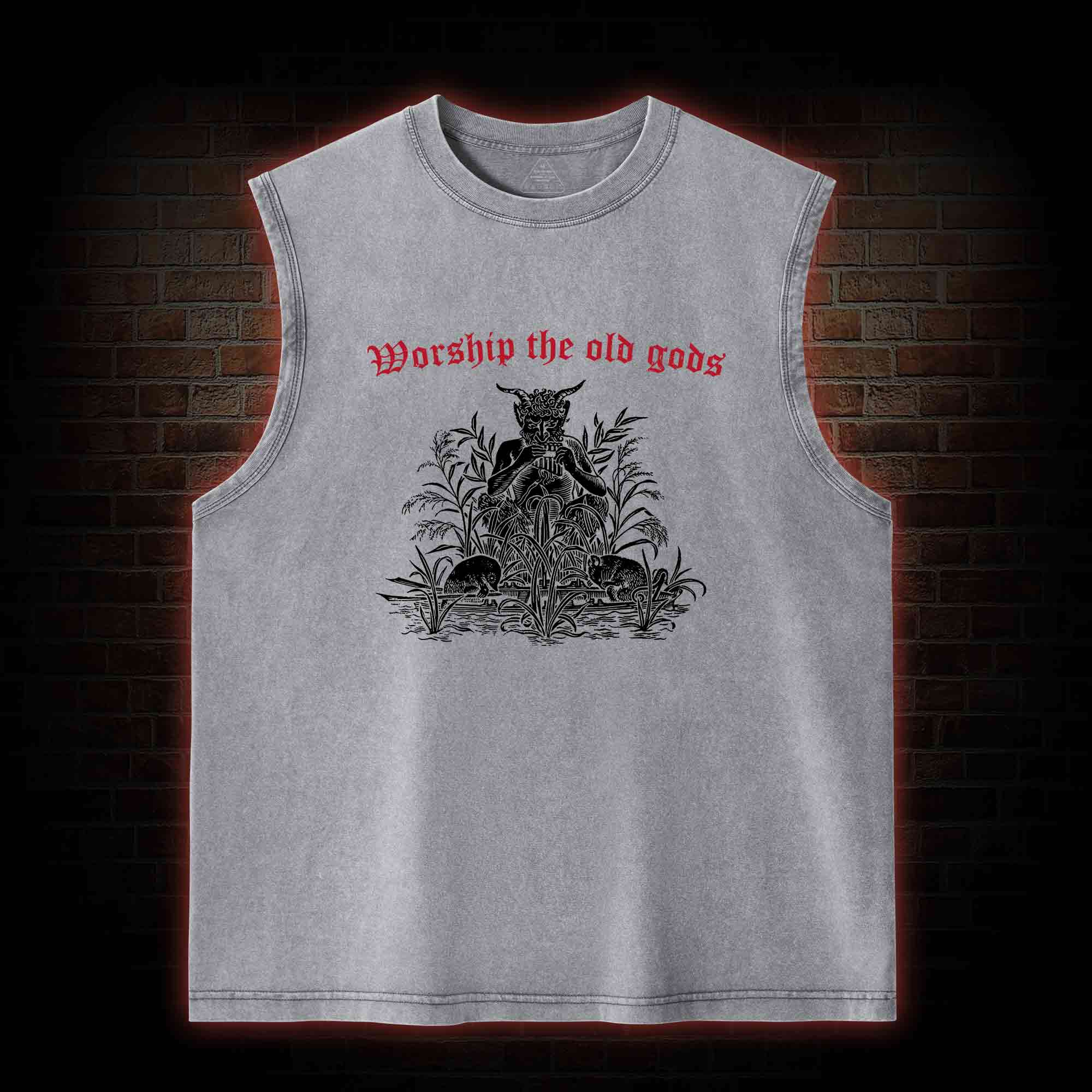 Worship The Old Gods Washed Tank Top
