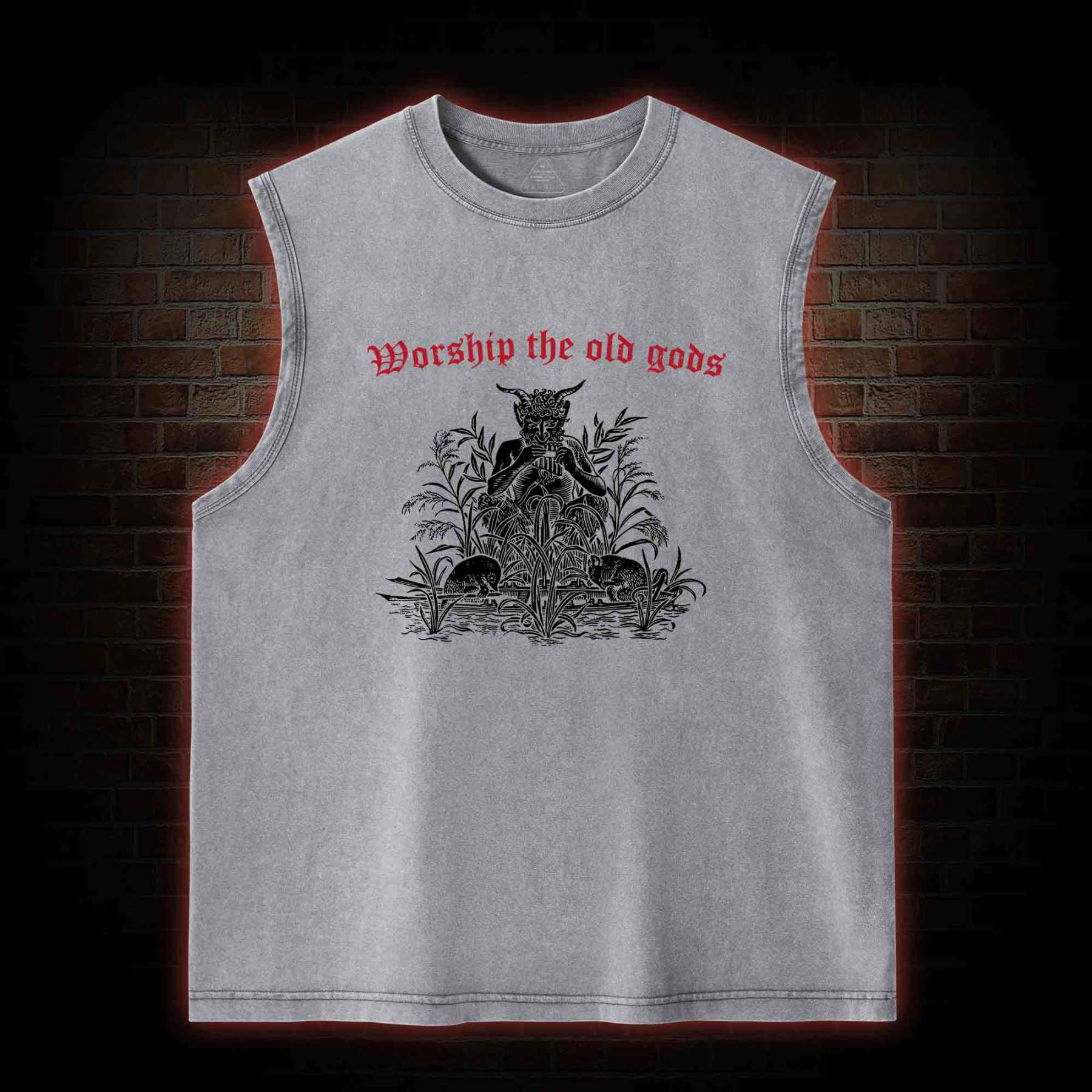 Worship The Old Gods Washed Tank Top