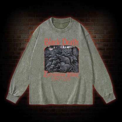 Vintage Black Death European Tour Washed Long-Sleeve T-shirt