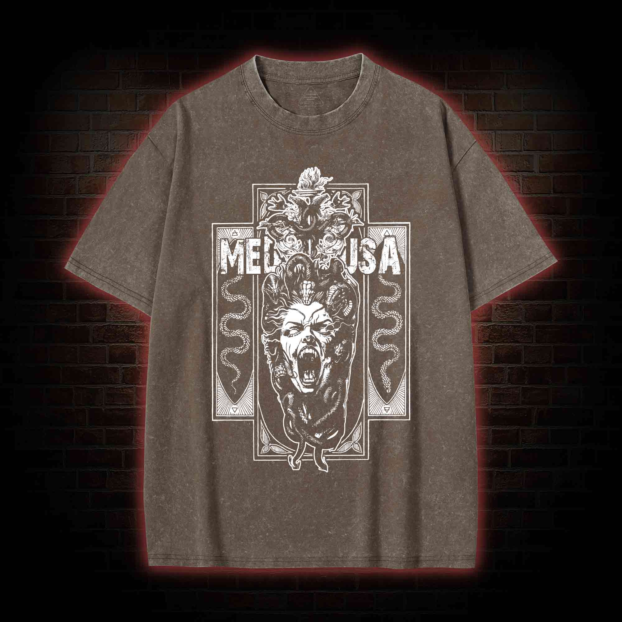 Medusa Horror Washed T-shirt