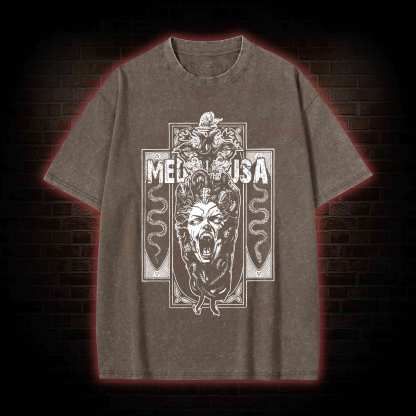 Medusa Horror Washed T-shirt
