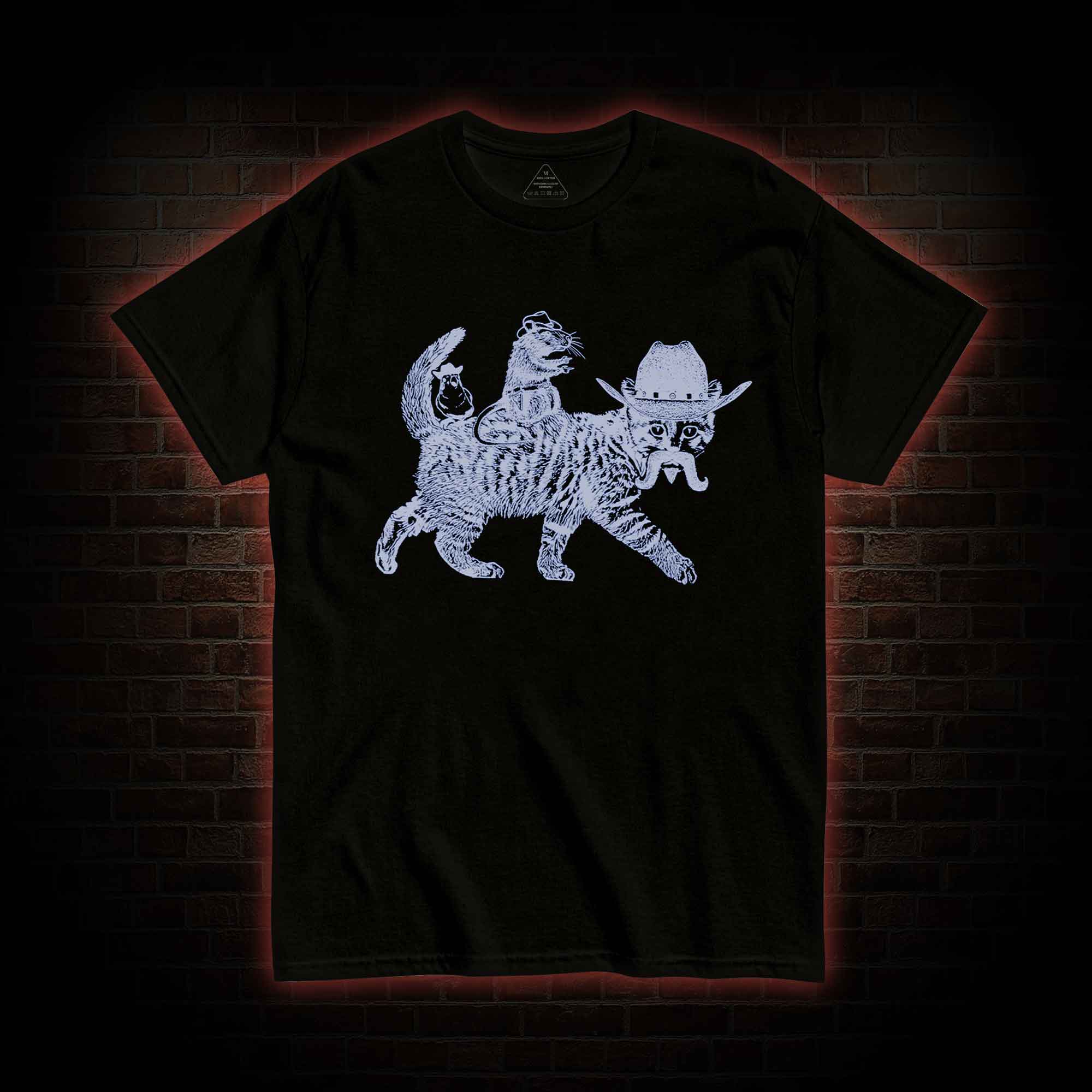 Cowboy Cat Rider T-shirt 