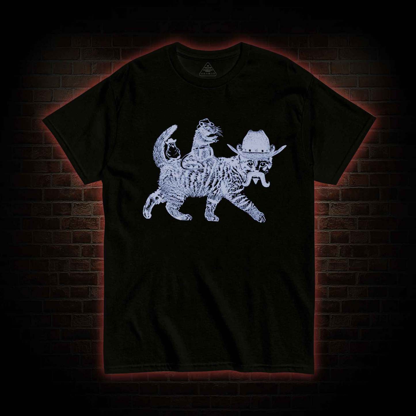 Cowboy Cat Rider T-shirt 