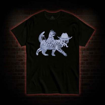 Cowboy Cat Rider T-shirt 