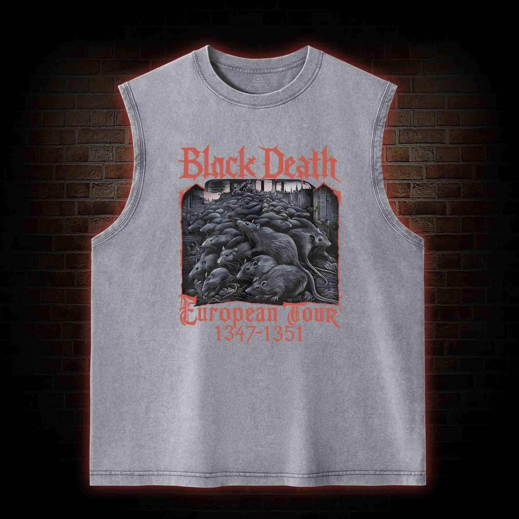 Vintage Black Death European Tour Washed Tank Top