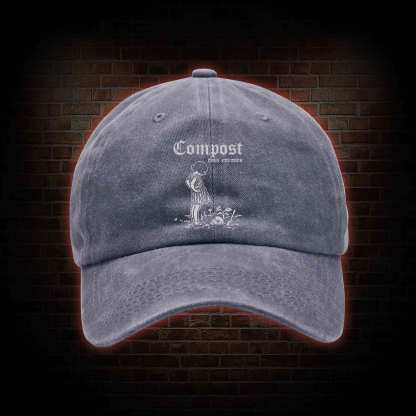 Compost Your Enemies Washed Vintage Baseball Cap
