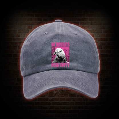 No Thoughts Head Empty Washed Vintage Baseball Cap