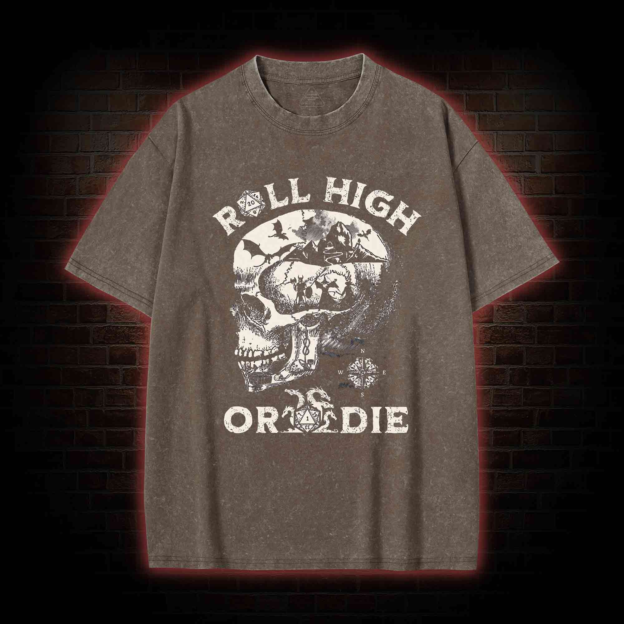 Roll High Or Die Washed T-shirt