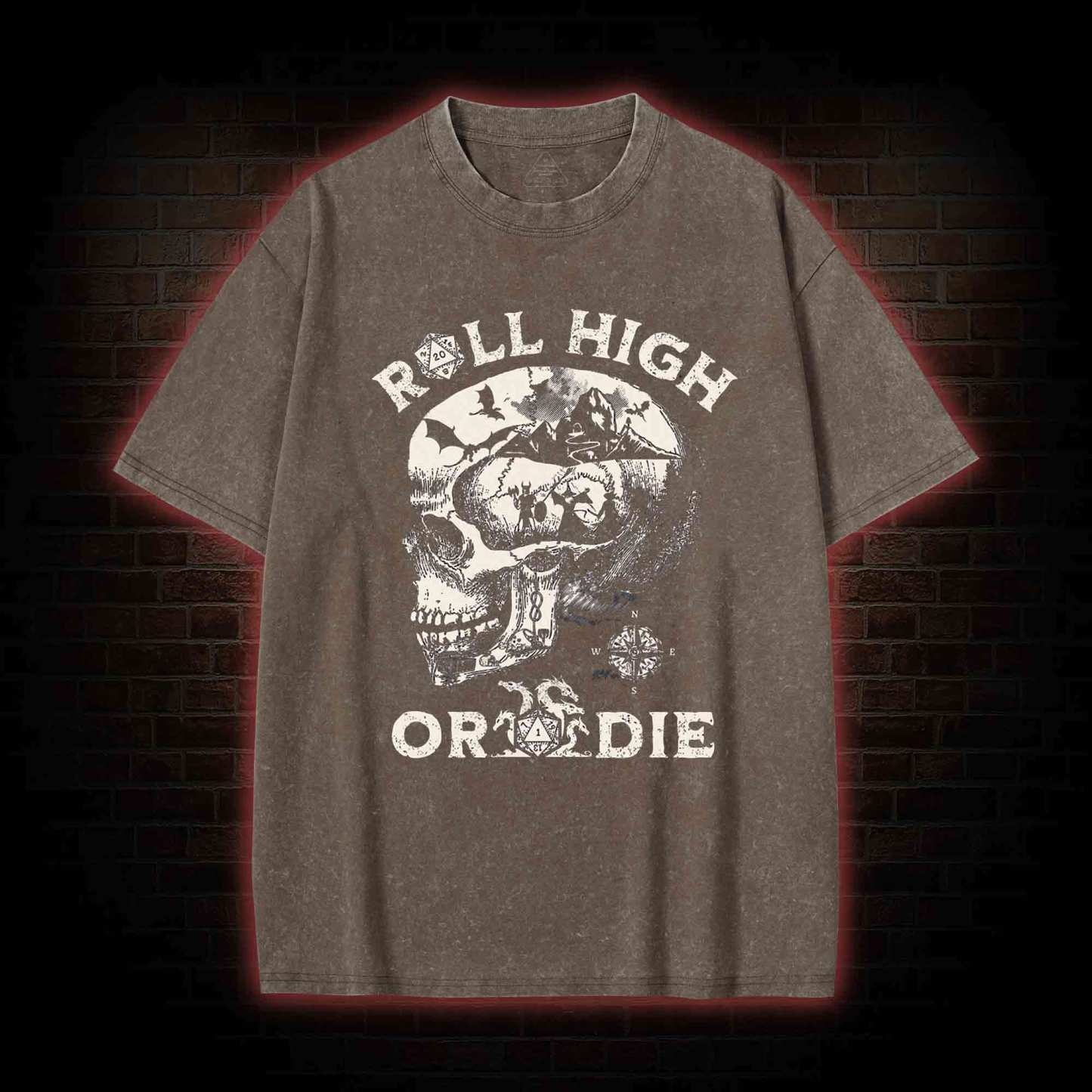 Roll High Or Die Washed T-shirt