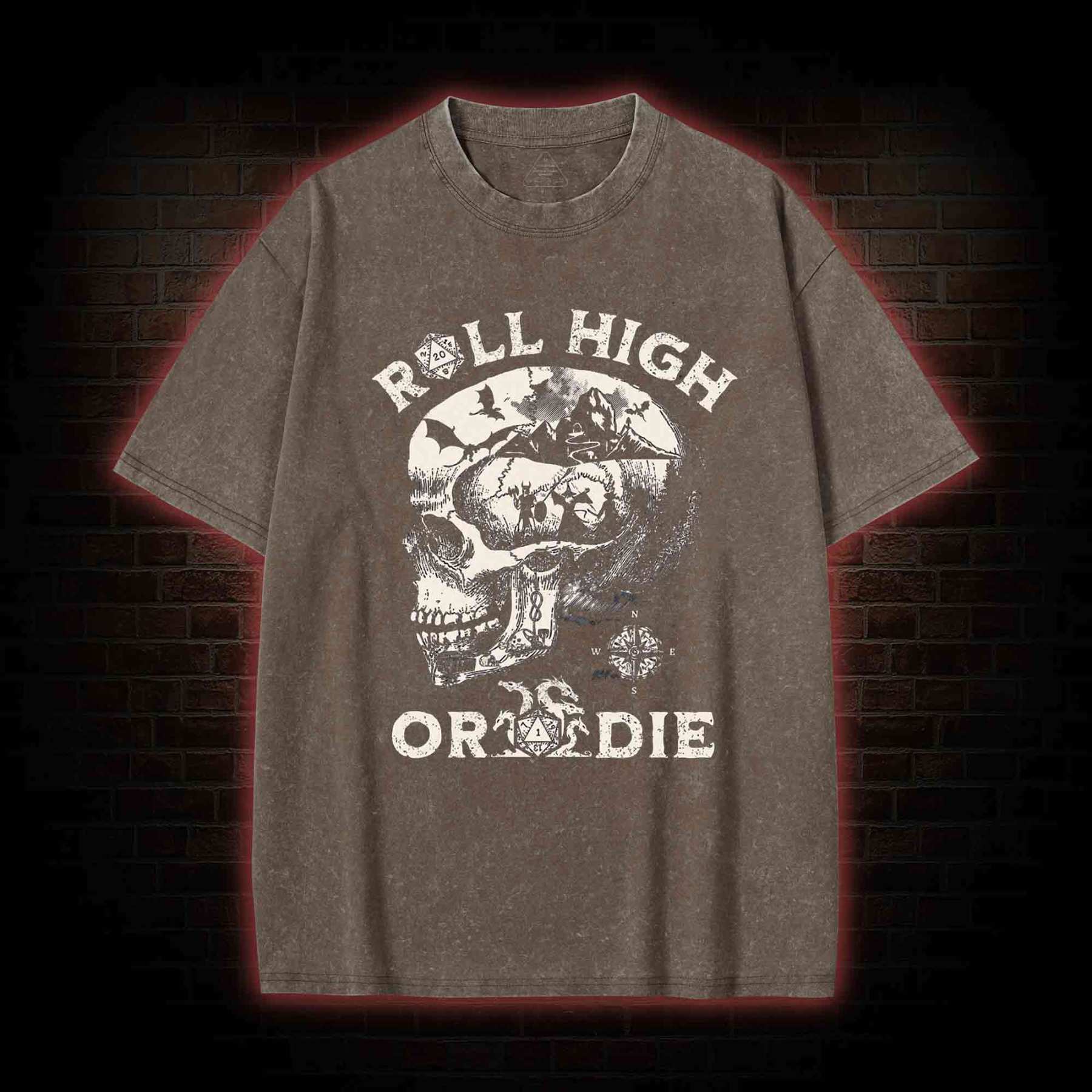 Roll High Or Die Washed T-shirt