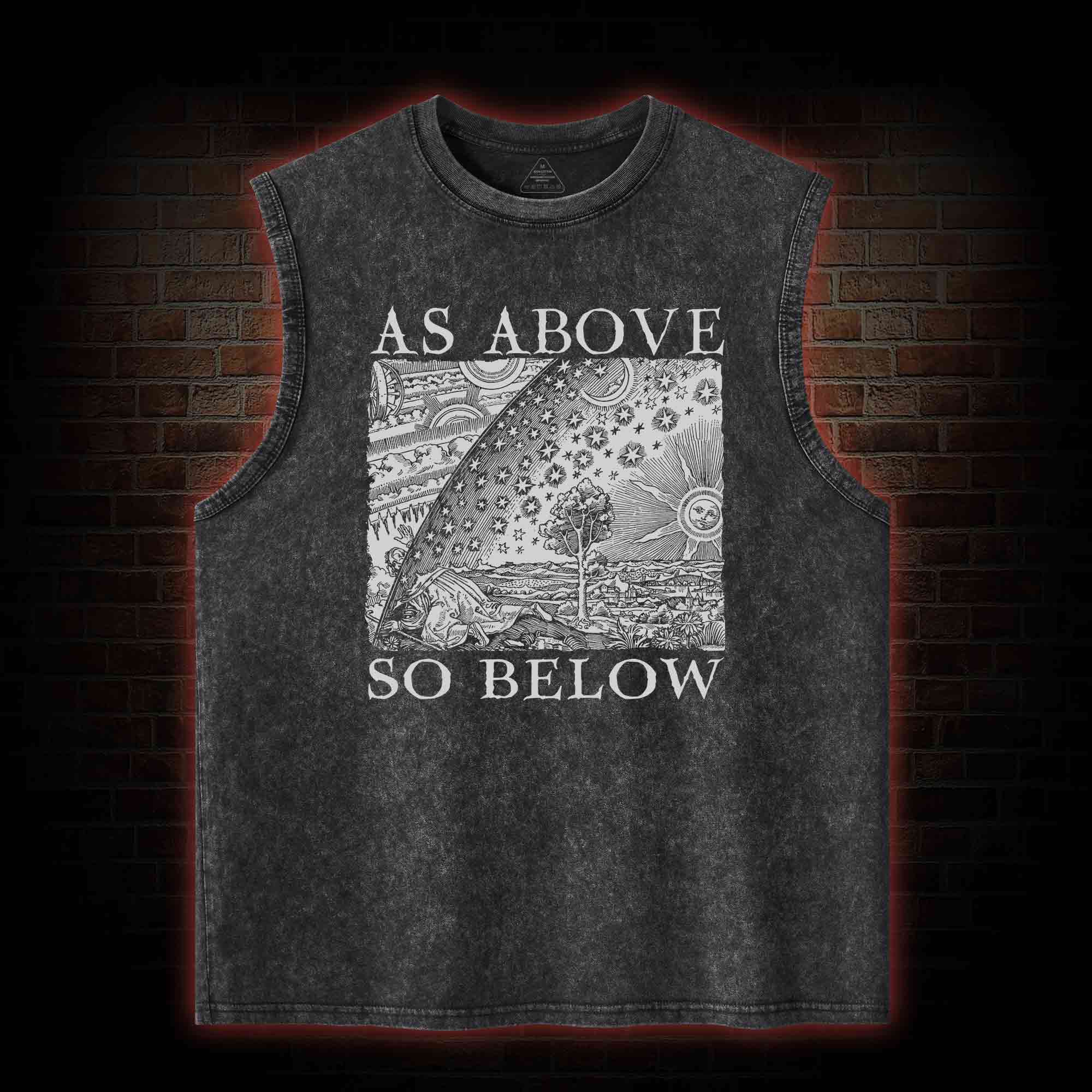 As Above So Below Washed Tank Top