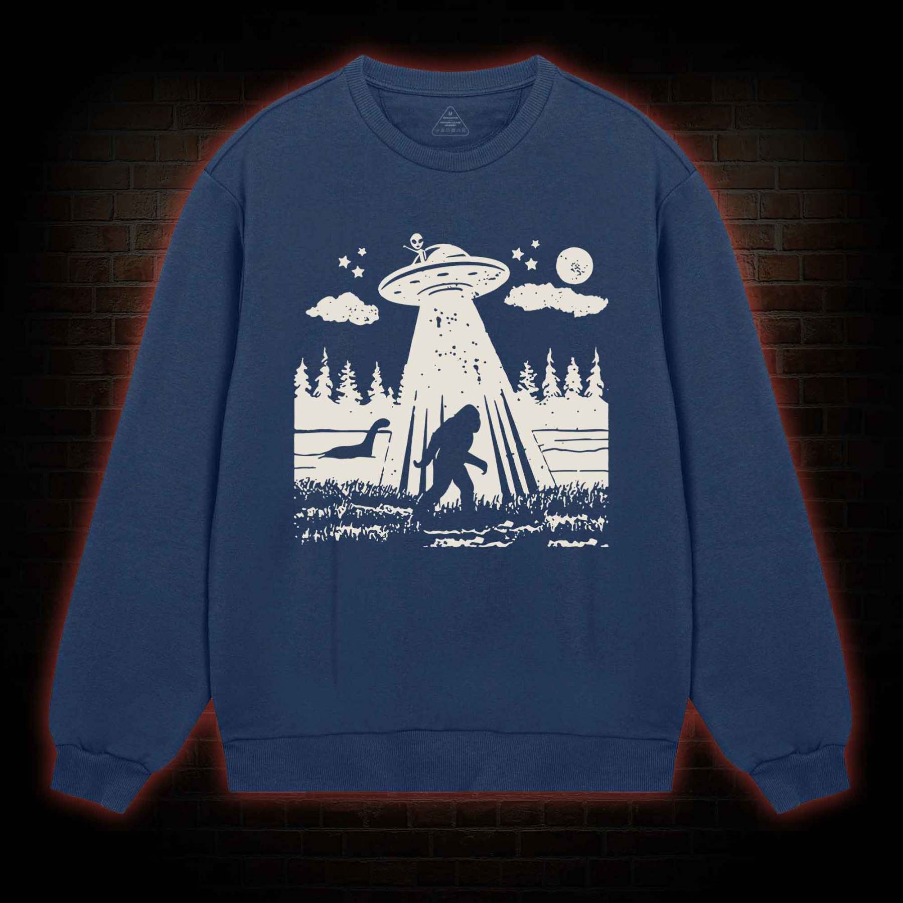 Bigfoot Sasquatch Alien UFO Loch Ness Monster Sweatshirt