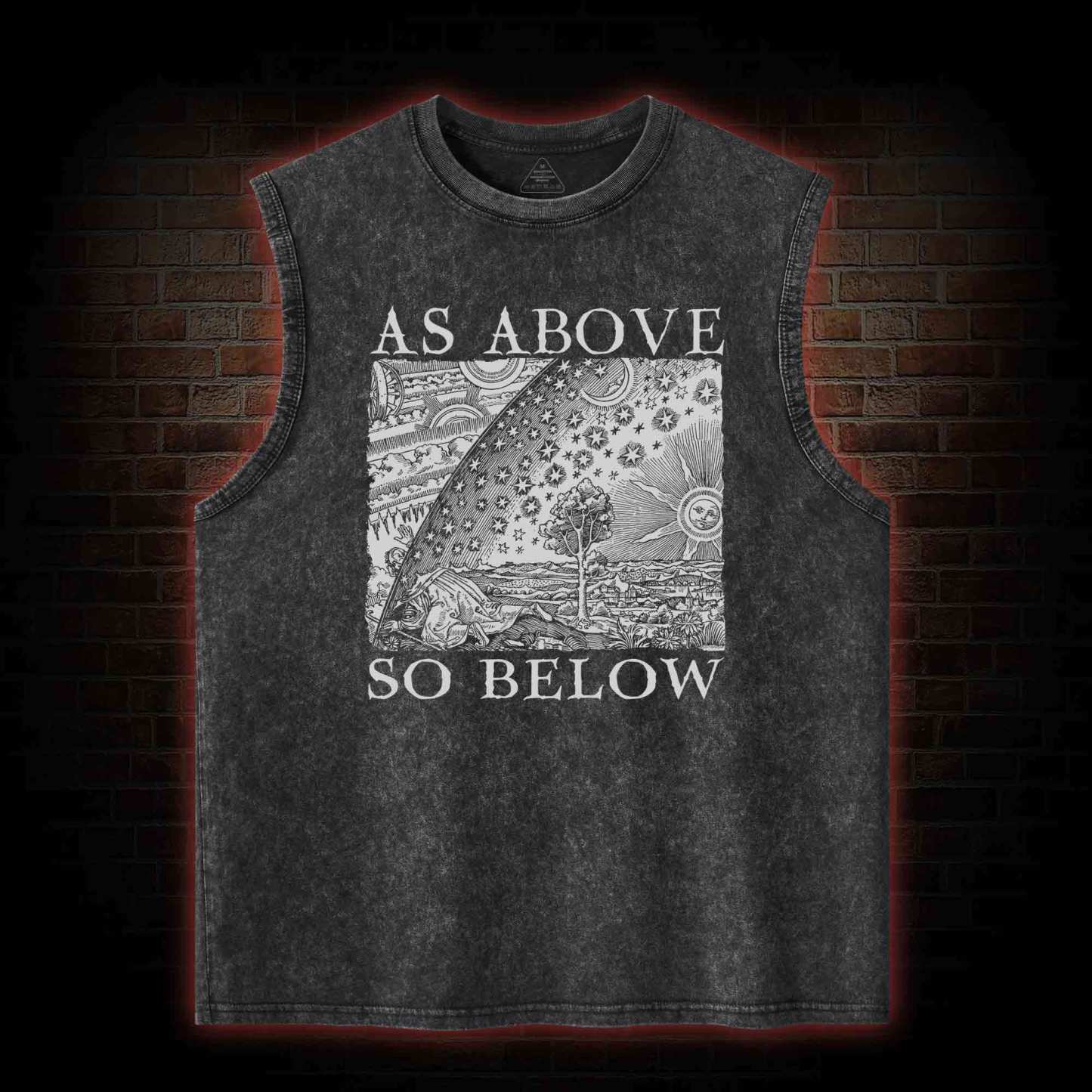 As Above So Below Washed Tank Top
