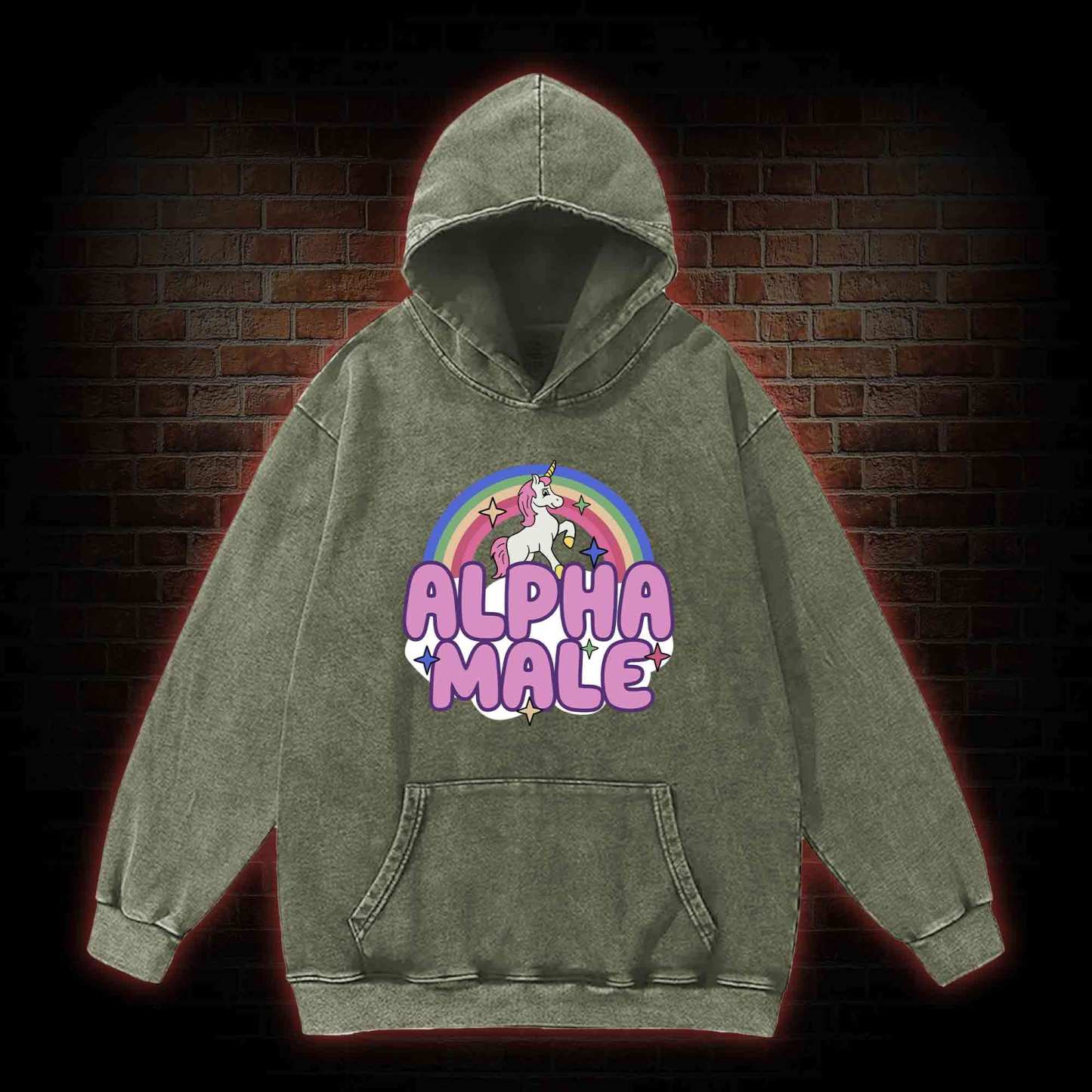 Alpha Male Washed Hoodie