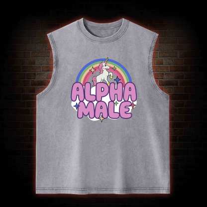 Alpha Male Washed Tank Top
