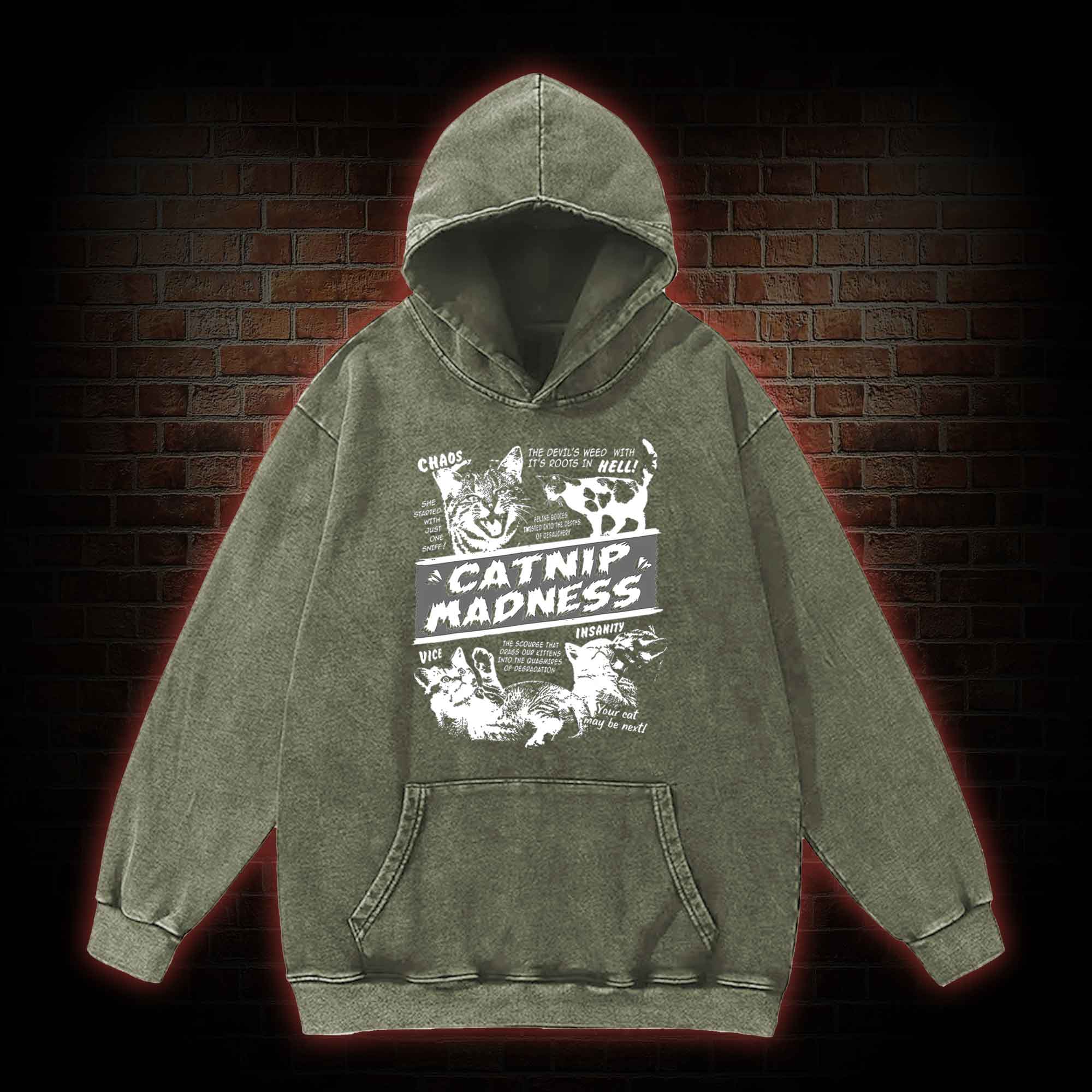 Catnip Madness Washed Hoodie
