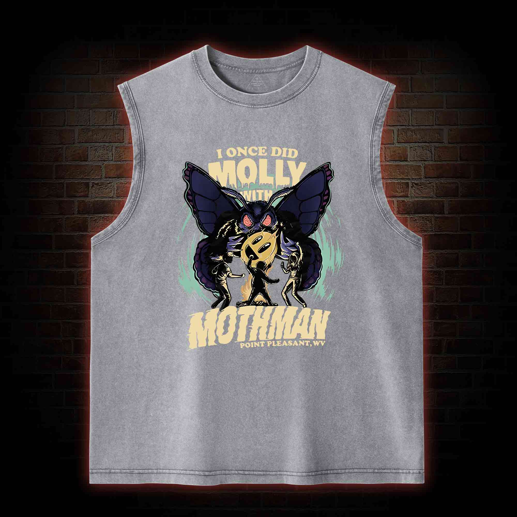 I Once Did Molly With Mothman Washed Tank Top