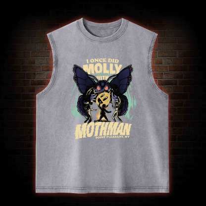 I Once Did Molly With Mothman Washed Tank Top