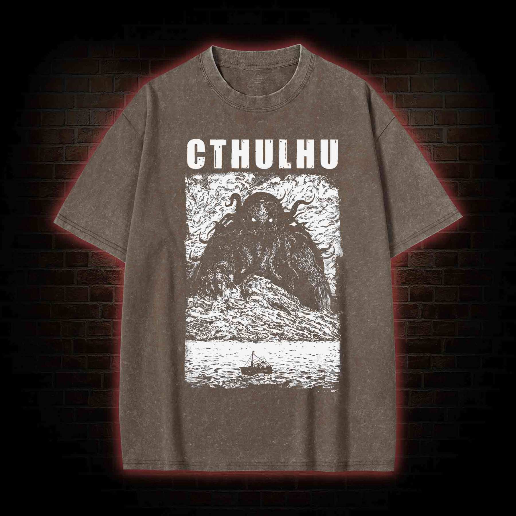 Cthulhu Summoning Washed T-shirt