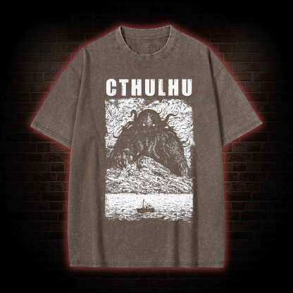 Cthulhu Summoning Washed T-shirt