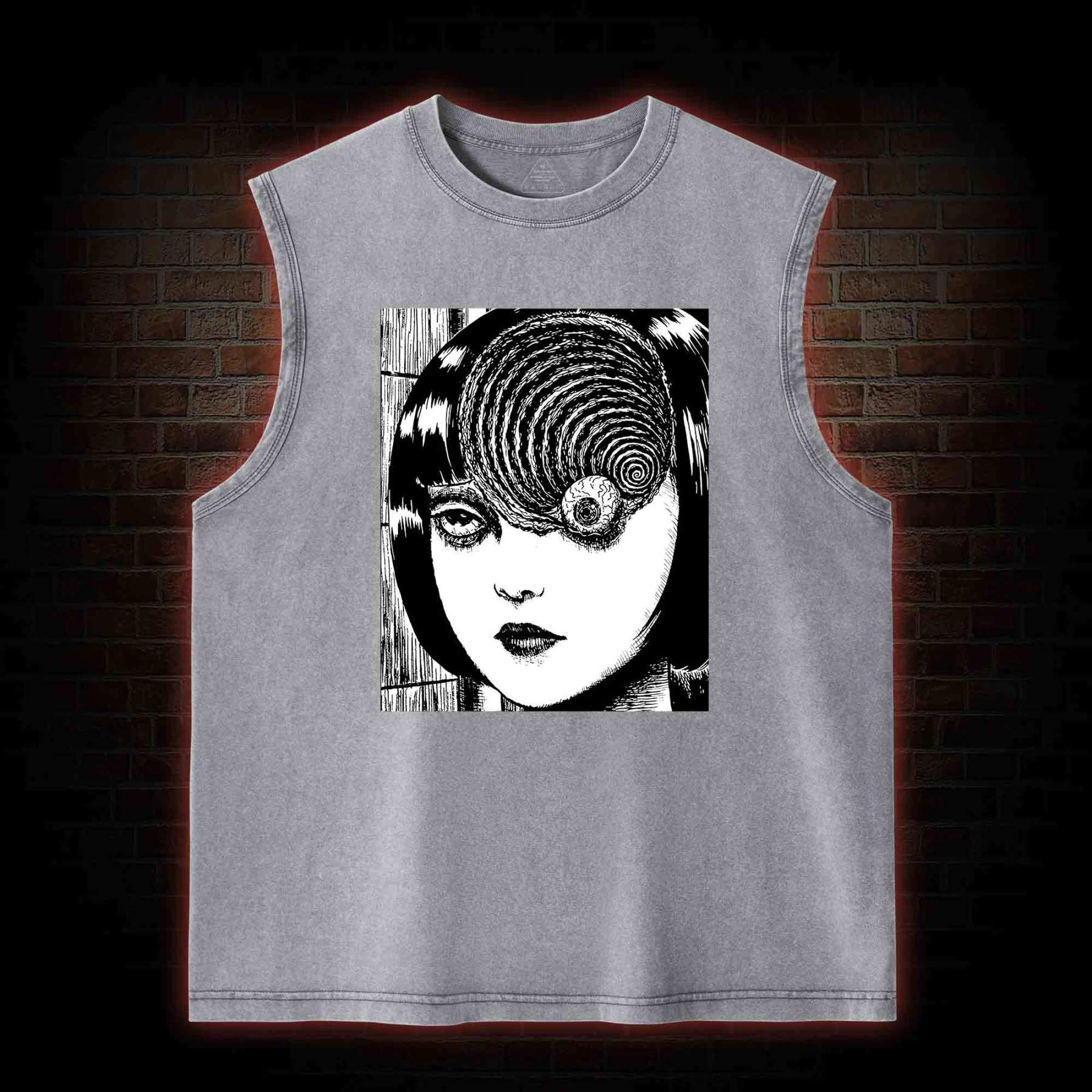 Uzumaki Eyeball Washed Tank Top