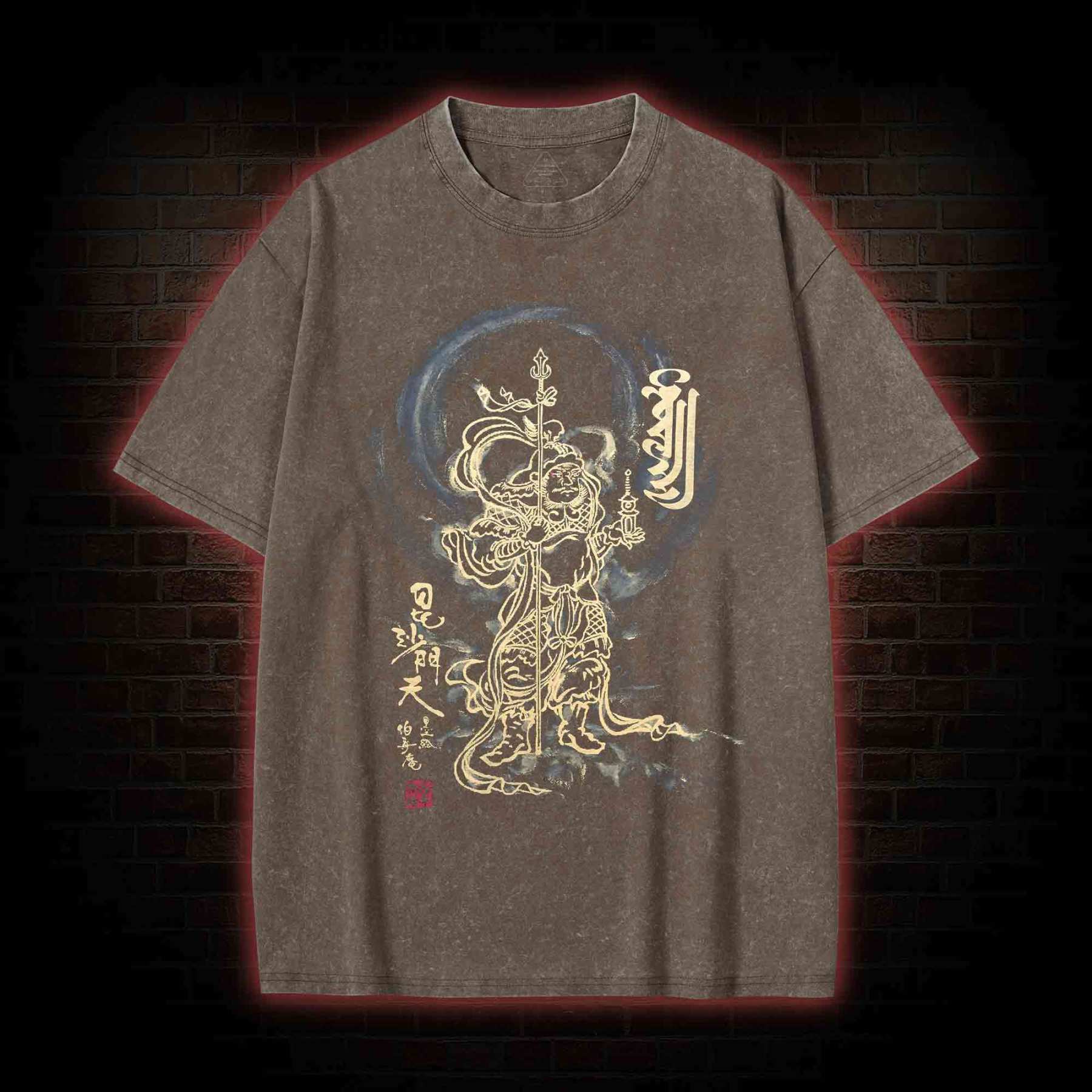 Bishamon-ten Buddhist Washed T-shirt