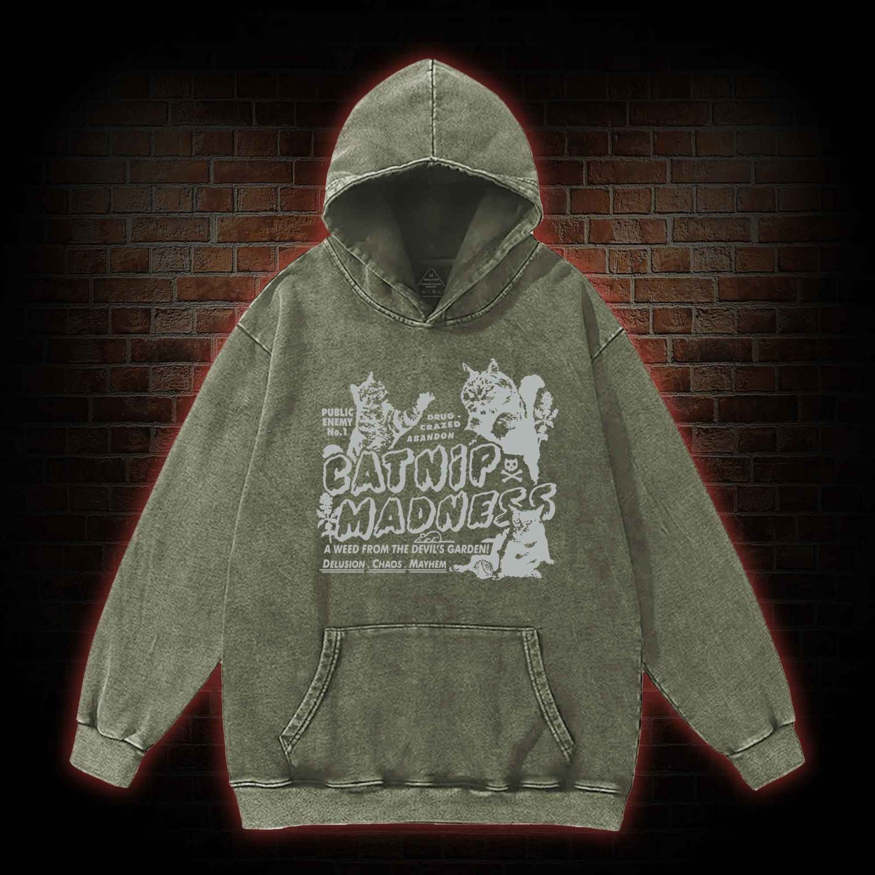 Catnip Madness Washed Hoodie