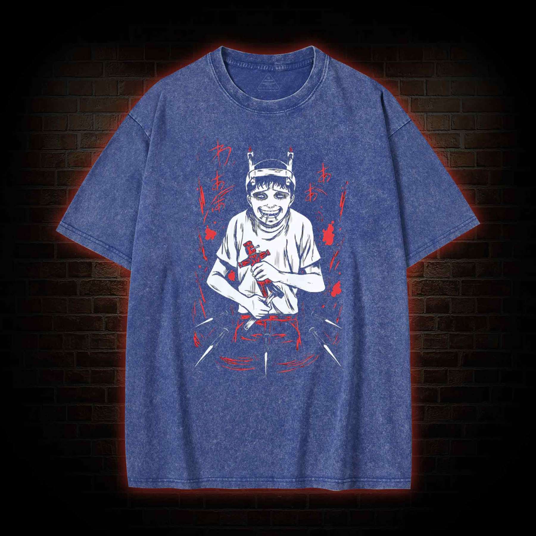 Dark Illustration Washed T-shirt