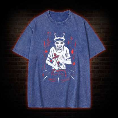 Dark Illustration Washed T-shirt