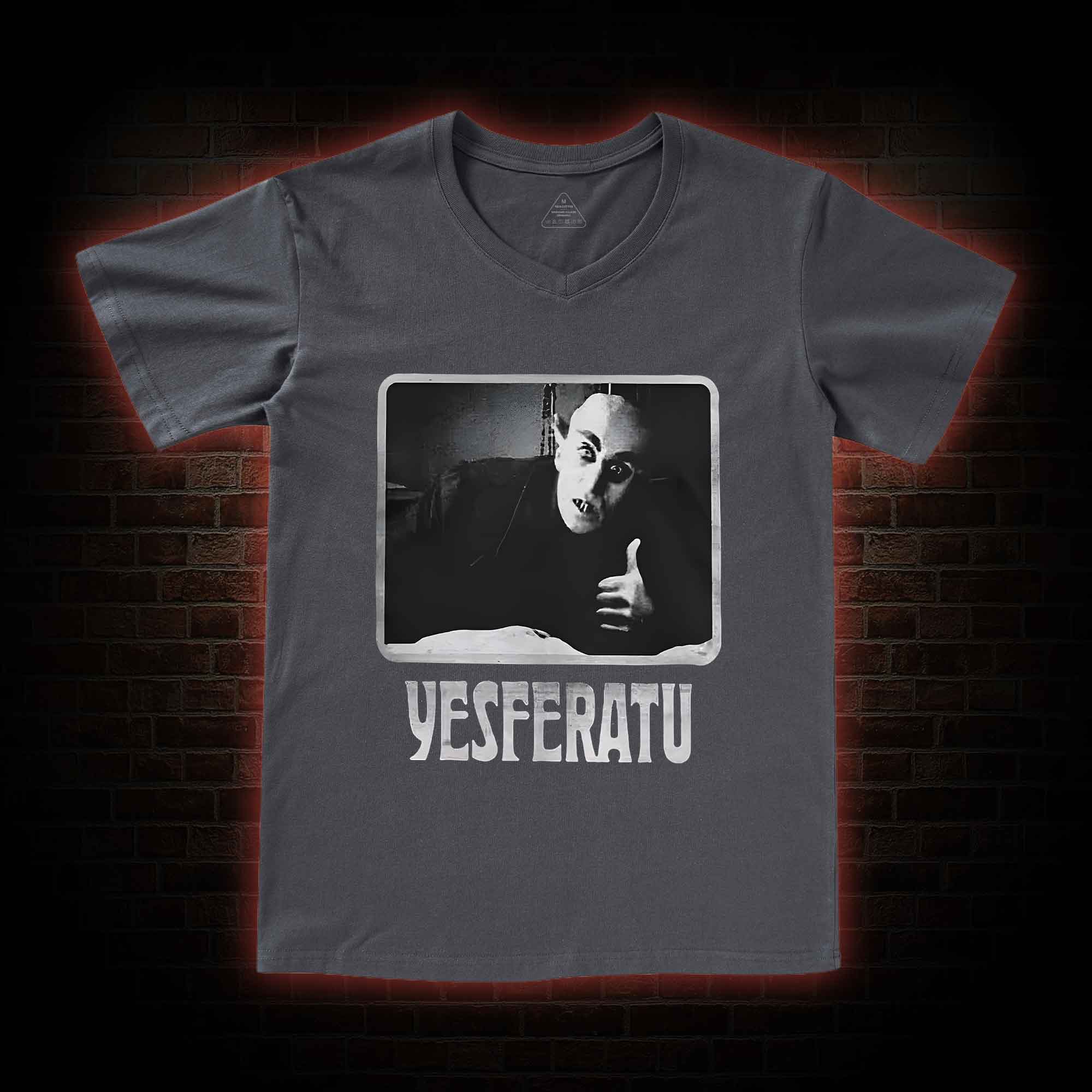 Yesferatu Funny Horror Retro V-Neck Classic T-Shirt