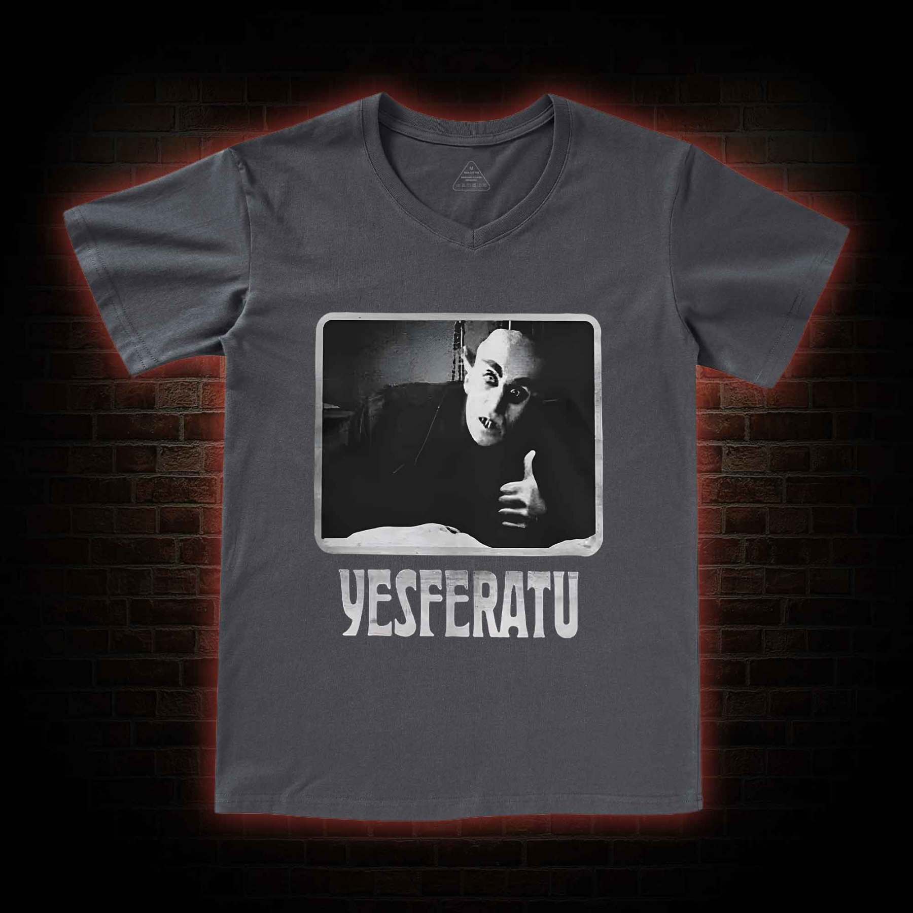 Yesferatu Funny Horror Retro V-Neck Classic T-Shirt