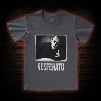 Yesferatu Funny Horror Retro V-Neck Classic T-Shirt