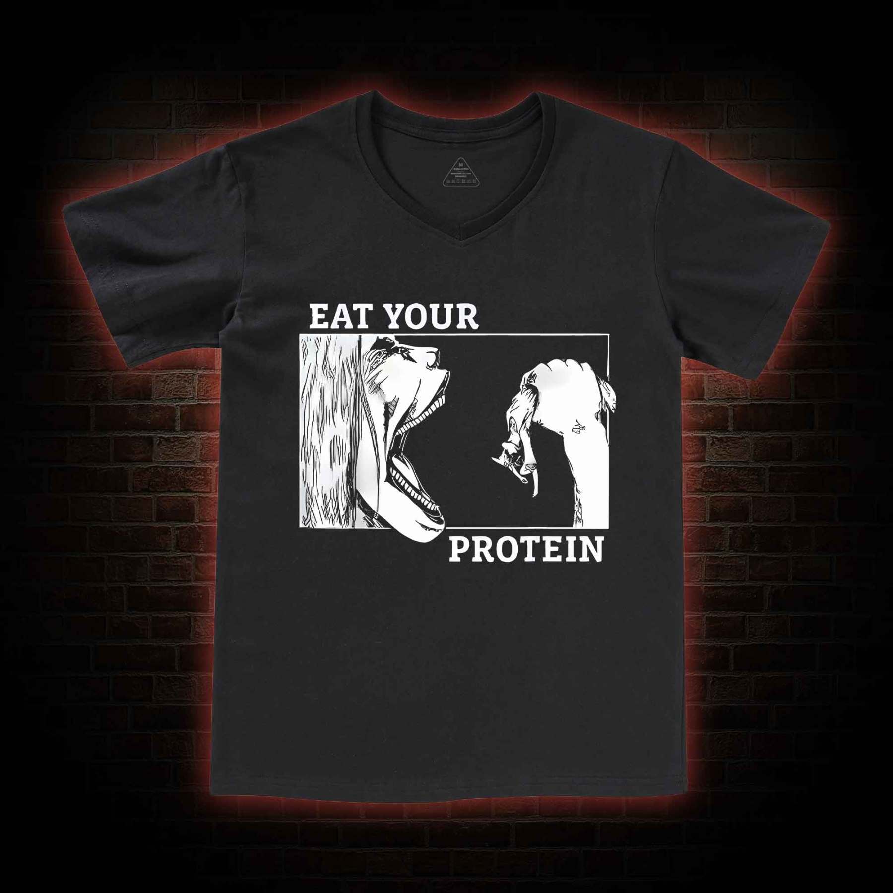 Eat Your Protein V-Neck Classic T-Shirt