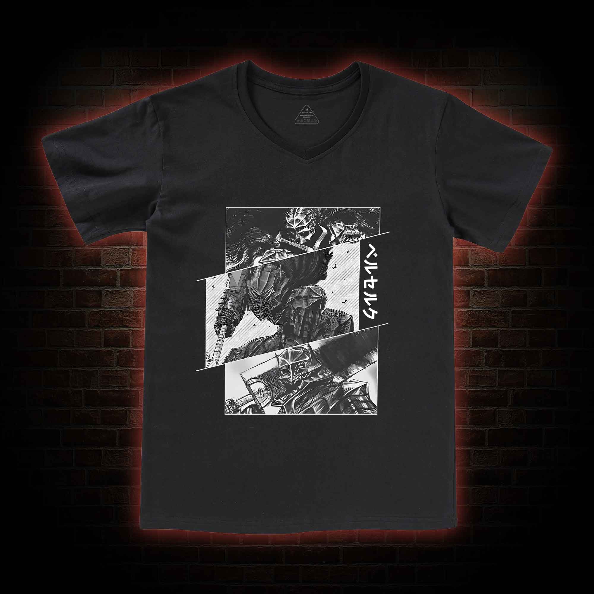 Black Swordsman V-Neck Classic T-Shirt