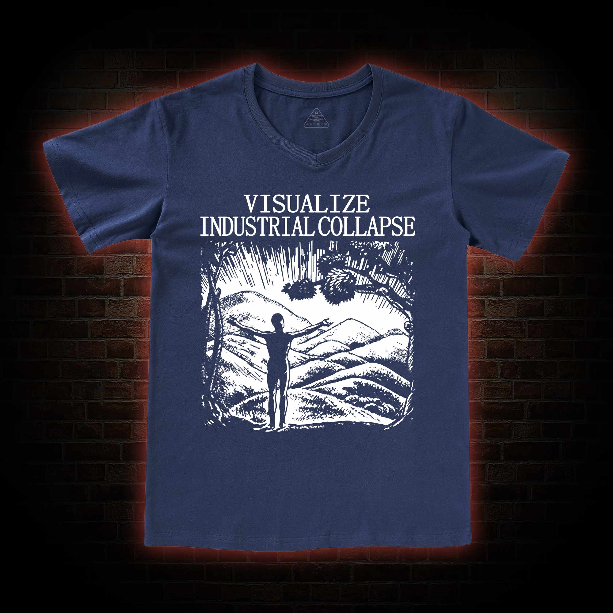 Visualize Industrial Collapse V-Neck Classic T-Shirt