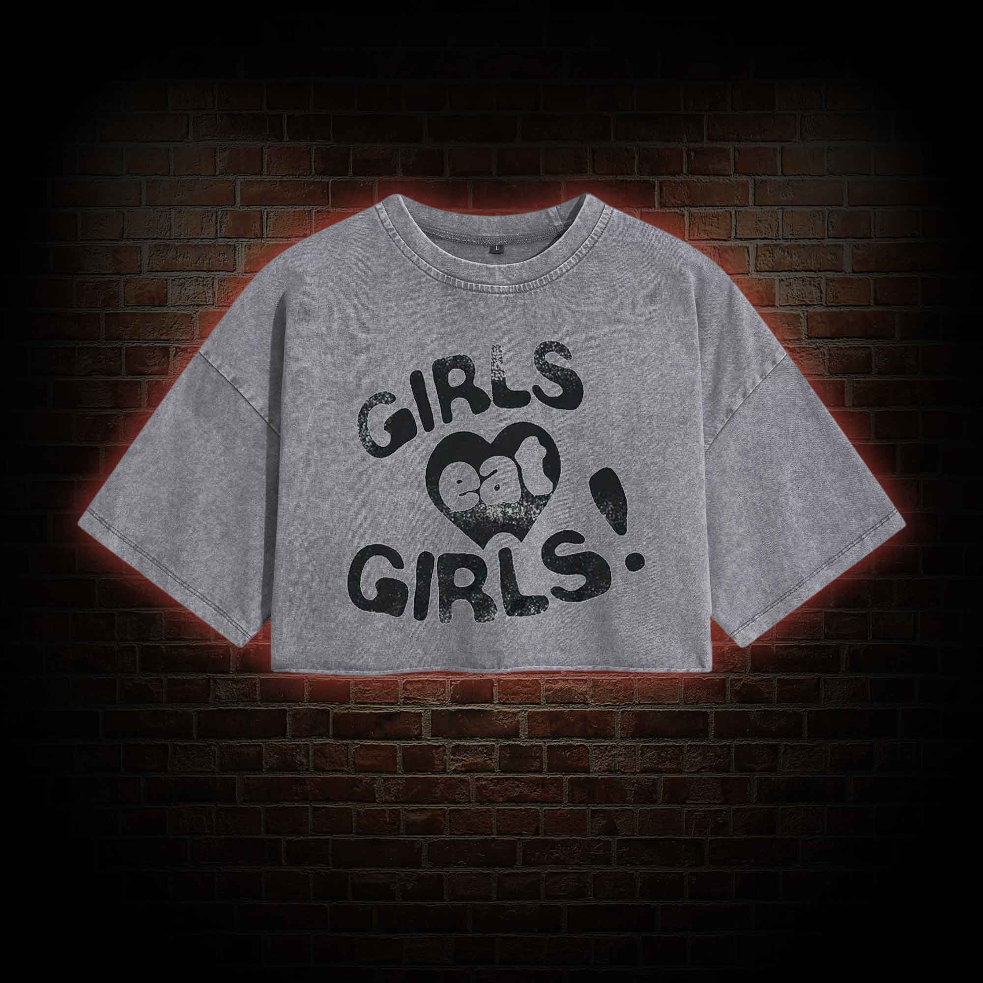 Girls Eat Girls Washed Cropped T-shirts