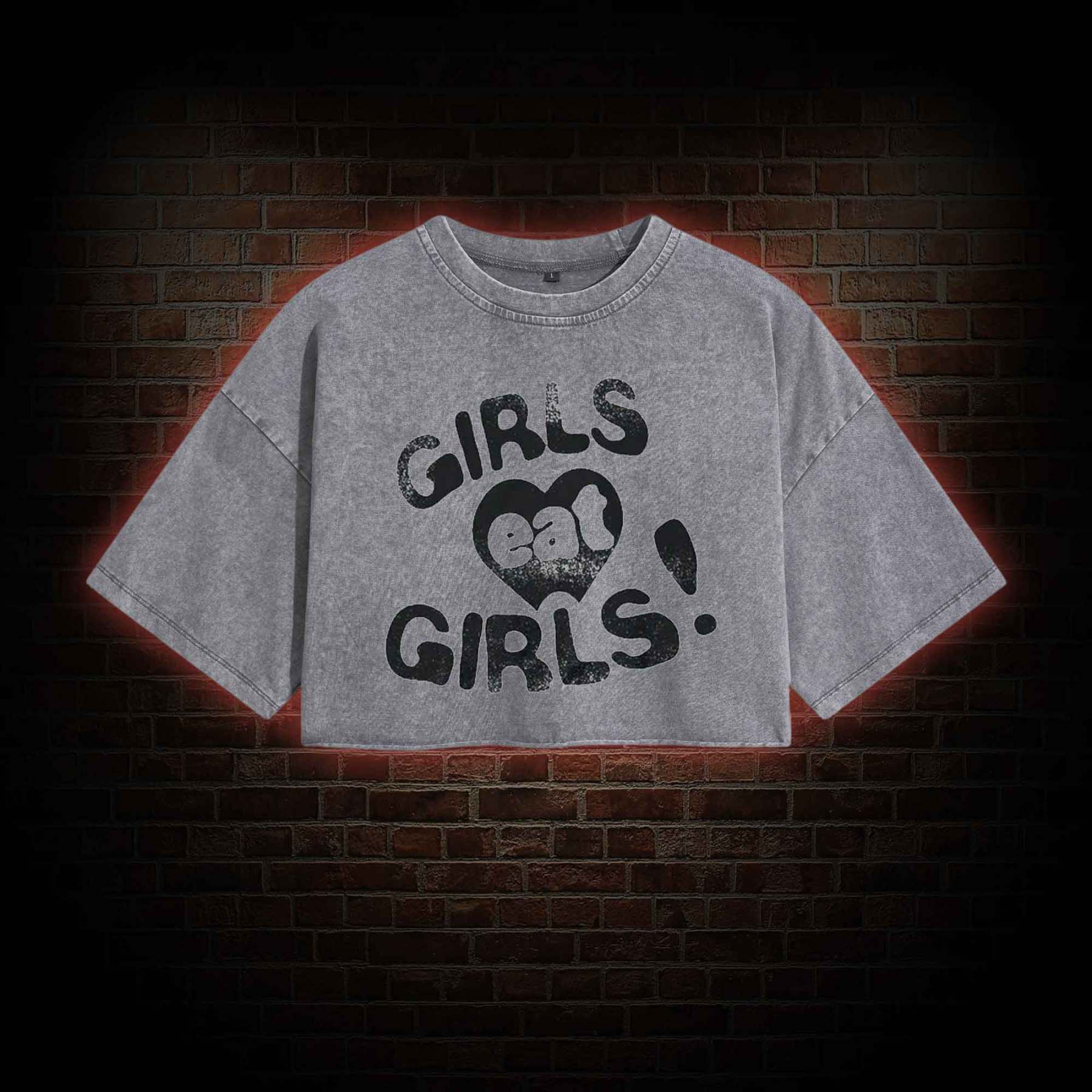 Girls Eat Girls Washed Cropped T-shirts