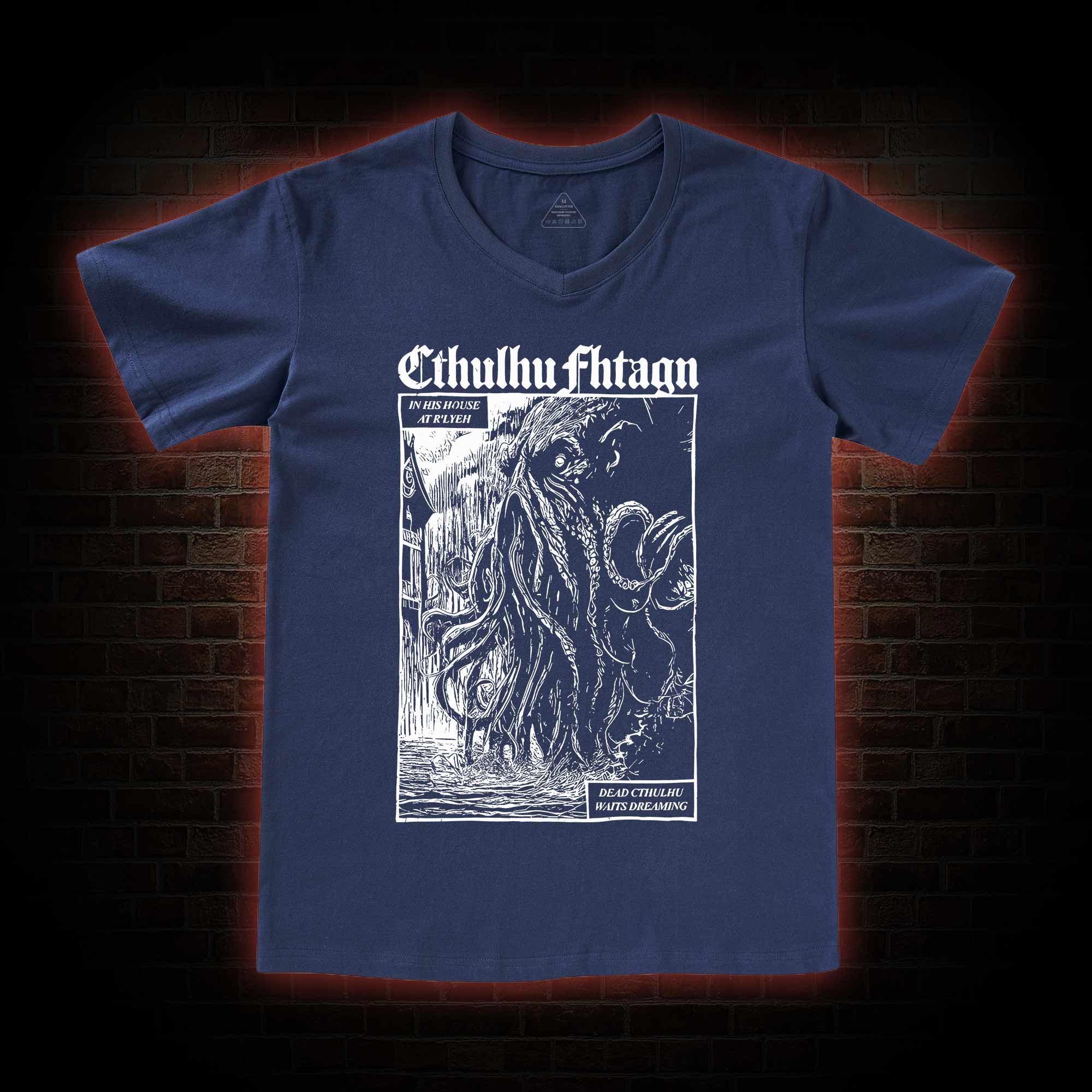 Cthulhu Fhtagn V-Neck Classic T-Shirt