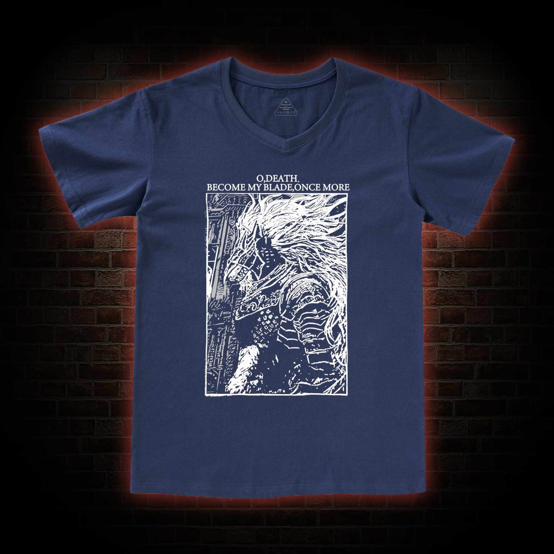 The Black Blade Back Print Washed V-Neck Classic T-Shirt