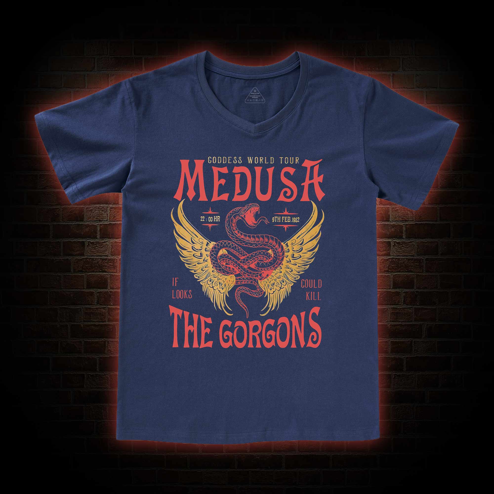  Medusa V-Neck Classic T-Shirt