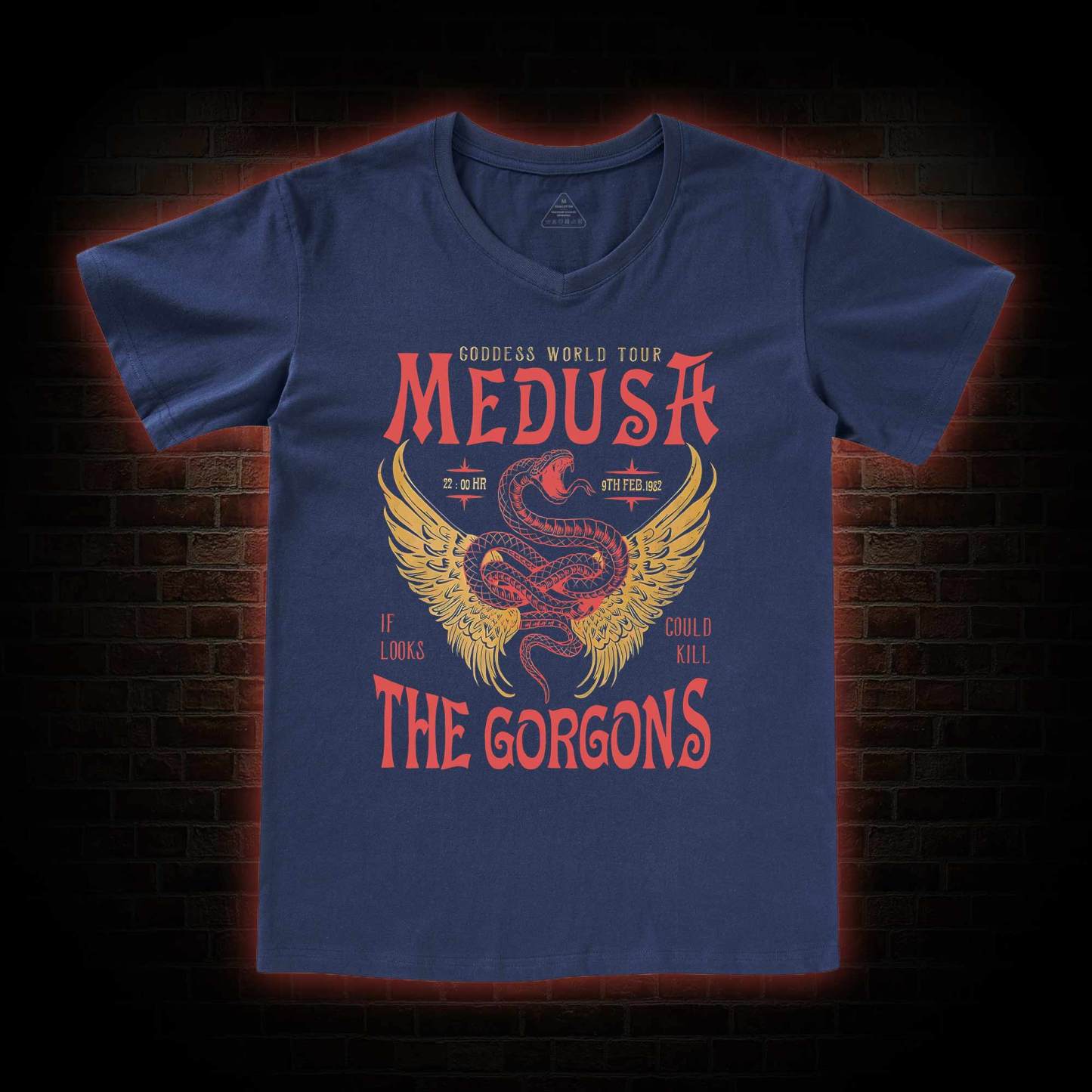 Medusa V-Neck Classic T-Shirt