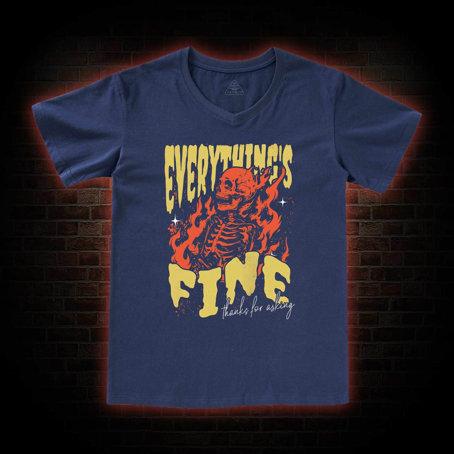  Everything's Fine V-Neck Classic T-Shirt