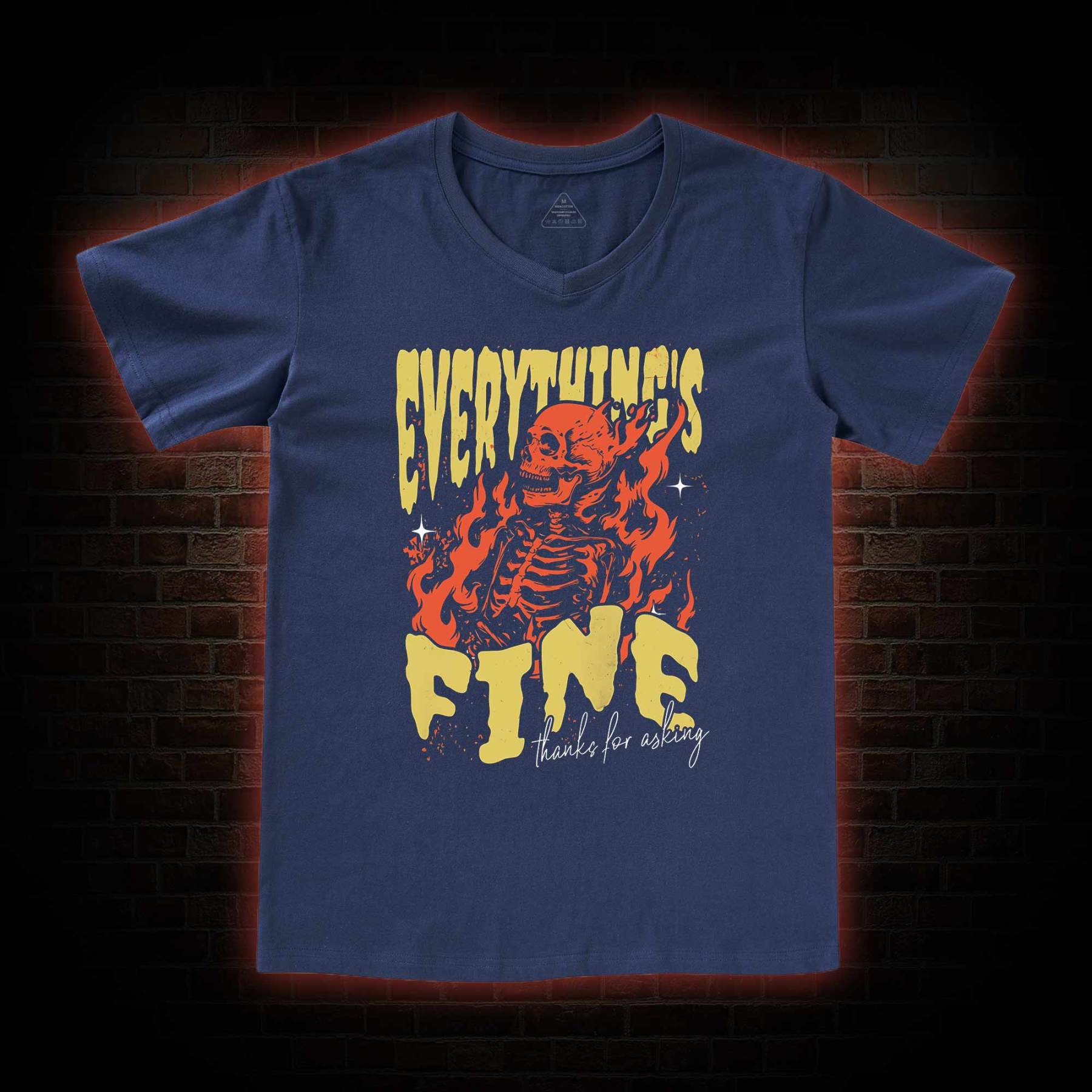  Everything's Fine V-Neck Classic T-Shirt