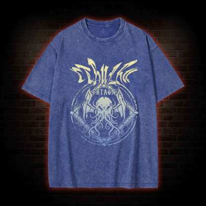 Cthulhu Fhtagn Washed T-shirt