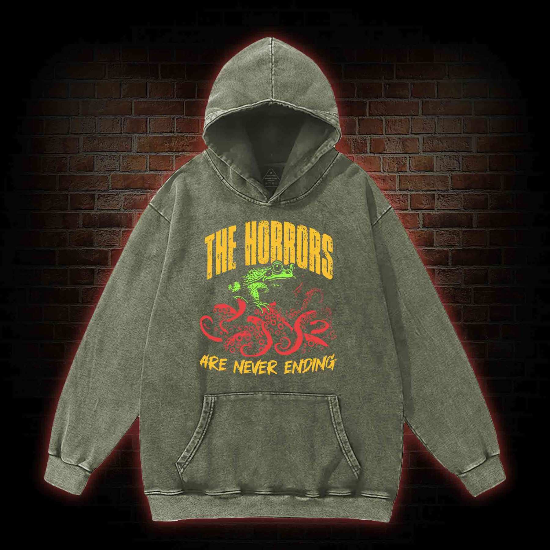 The Horrors Are Never Ending Washed Hoodie