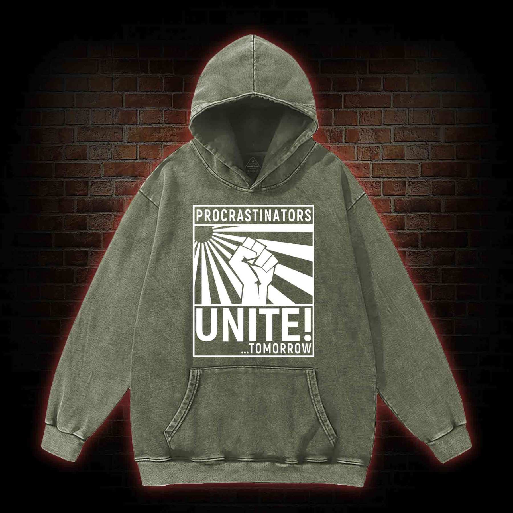 Procrastinators Unite Washed Hoodie